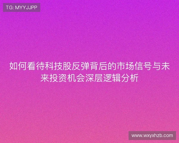 如何看待科技股反弹背后的市场信号与未来投资机会深层逻辑分析